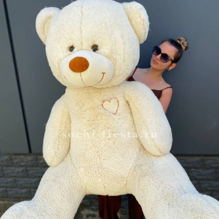 Белый плюшевый мишка большой в Петрозаводске