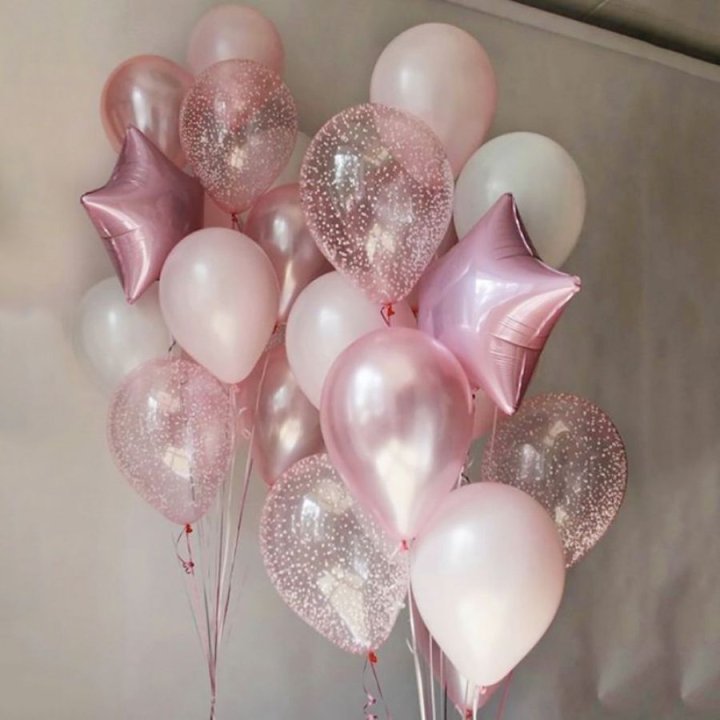 Фонтаны шаров "Розовый" в Петрозаводске