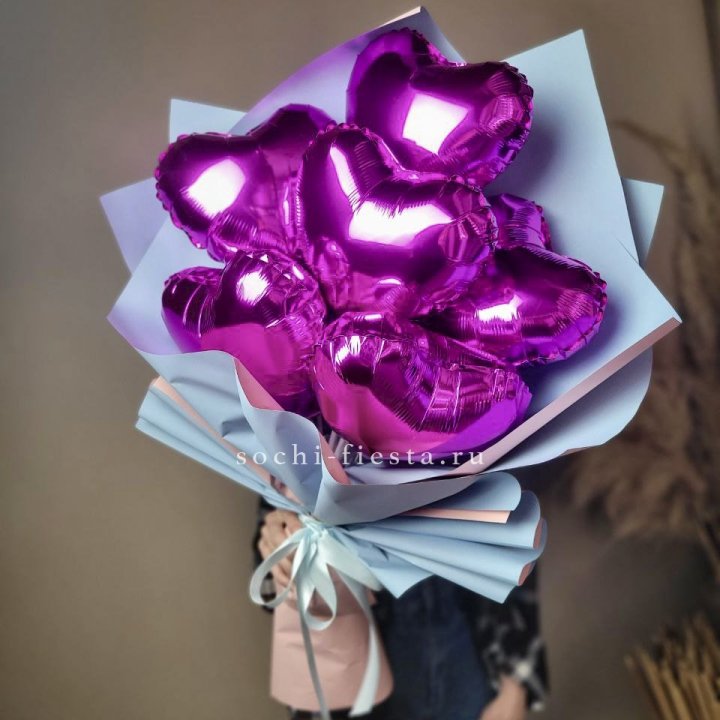 Букет из шаров сердец  в Петрозаводске