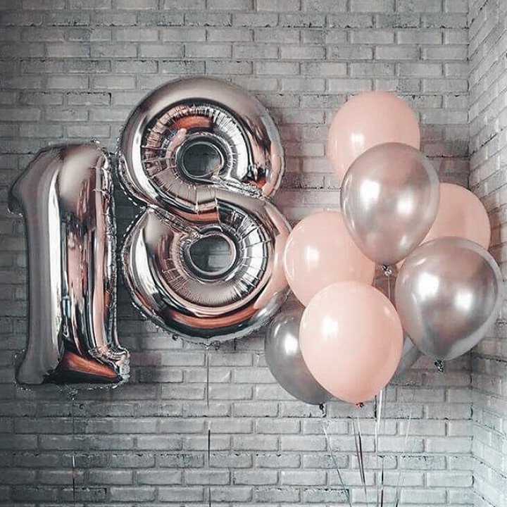 Фольгированный шар Серебряная Цифра в Петрозаводске