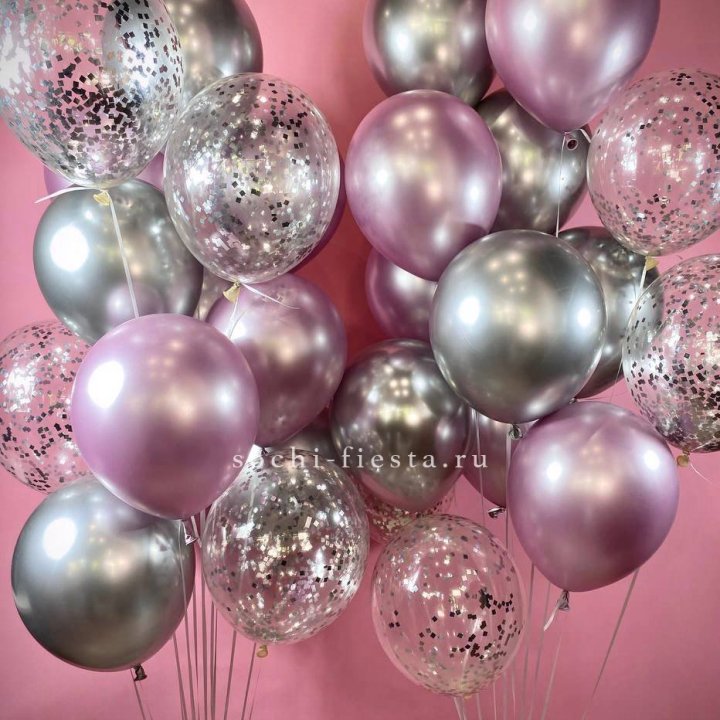 Фонтан шаров "Сильвер пинк" в Петрозаводске