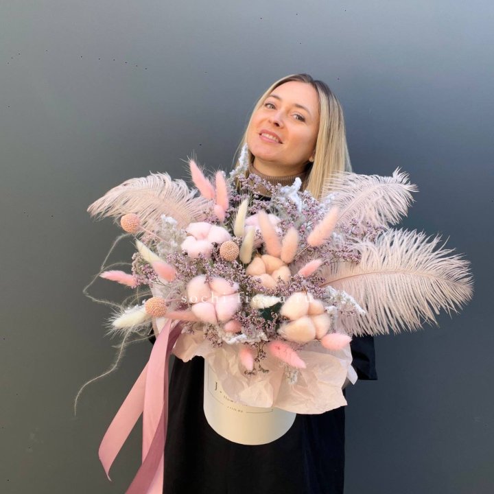 Авторский бокс с сухоцветами в Петрозаводске