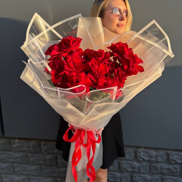  Букет  высоких роз 15 шт в Петрозаводске