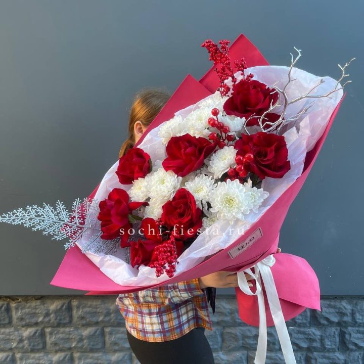 Букет "Яркая зима" в Петрозаводске