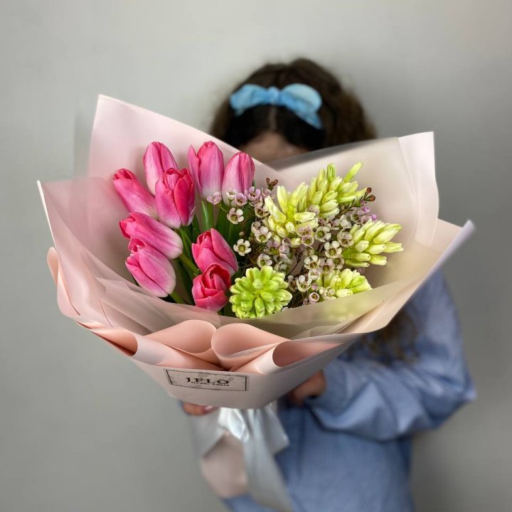  Дуо тюльпаны и гиацинты в Петрозаводске