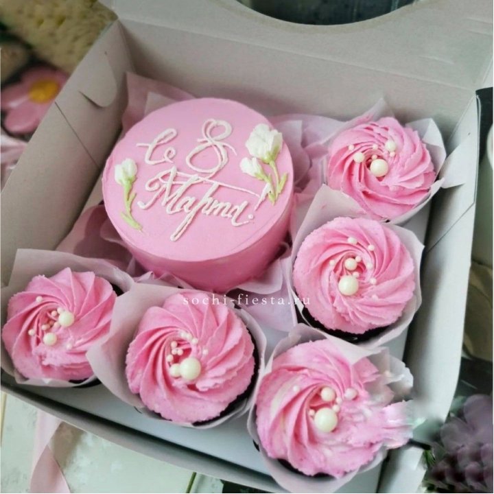 Капкейки и бенто-торт "8 марта!" в Петрозаводске