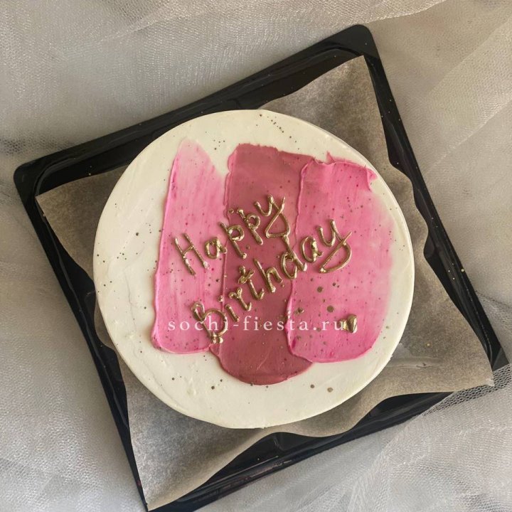 Бенто-торт "С днём рождения" пастель с доставкой в Петрозаводске