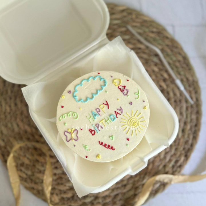 Бенто-торт "С днем рождения!"  с доставкой в Петрозаводске