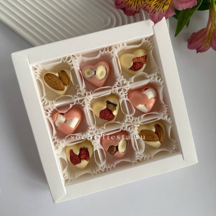 Набор конфет из бельгийского шоколада Сердца в Петрозаводске