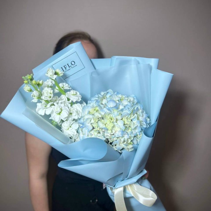 Гортензия голубая с маттиолой в Петрозаводске