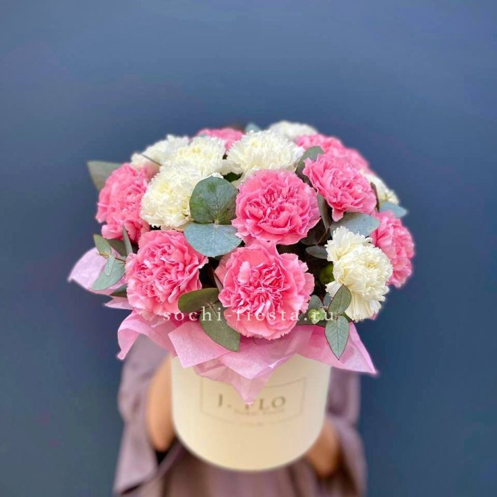 Диантусы в цилиндре в Петрозаводске