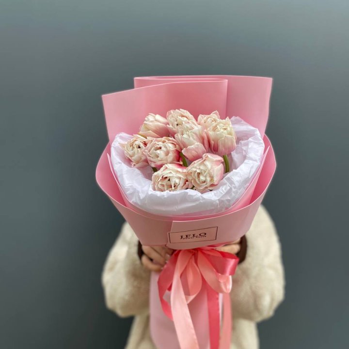 9 нежных тюльпанов в Петрозаводске