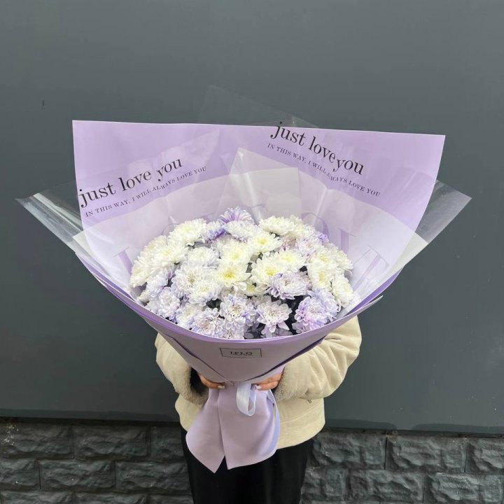 9 воздушных хризантем в Петрозаводске