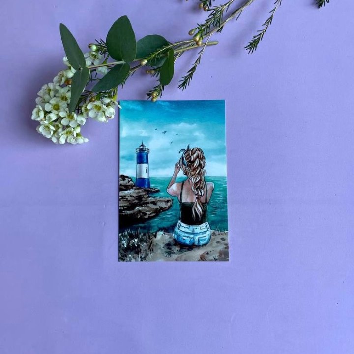 Открытка к букету "Океан" в Петрозаводске