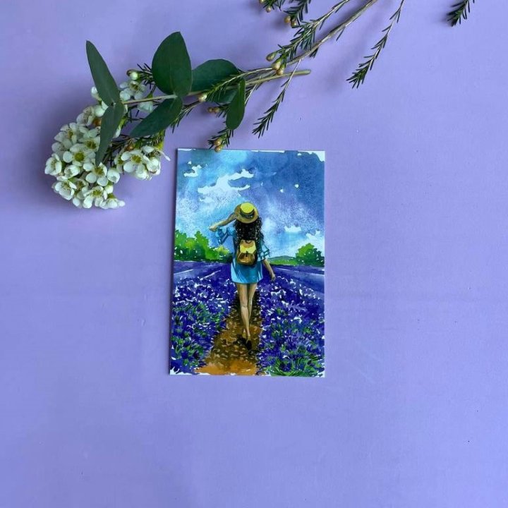 Открытка к букету "Цветочная дорога" в Петрозаводске