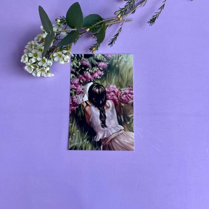 Открытка к букету "Среди пионов" в Петрозаводске