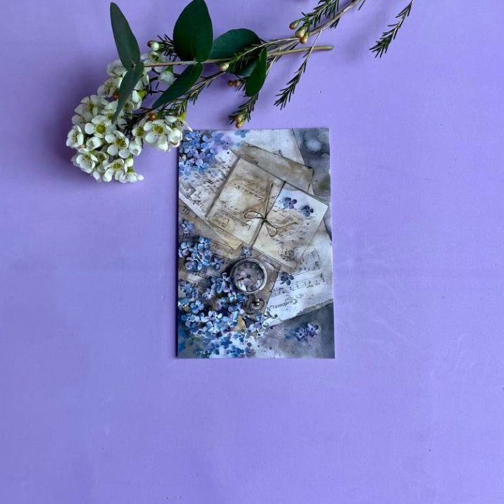 Открытка к букету "Время" в Петрозаводске