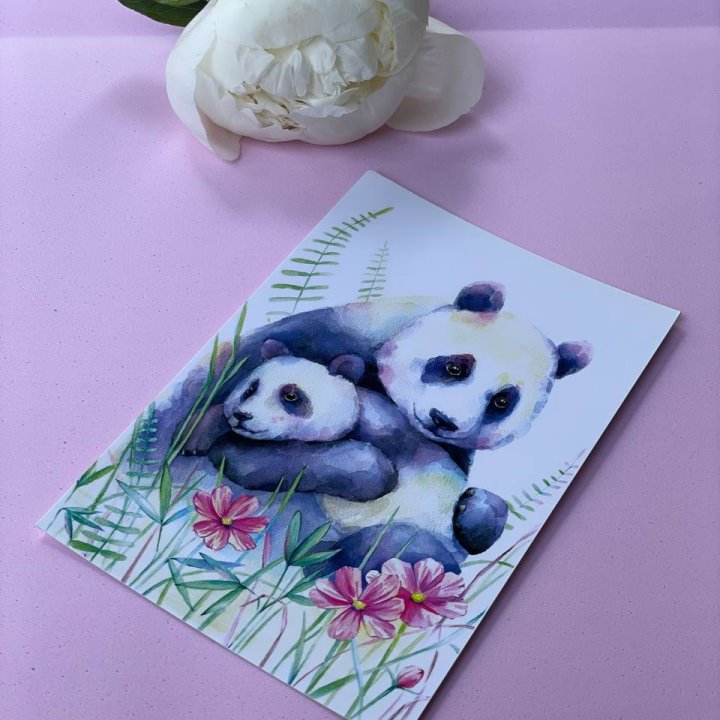 Открытка к букету "Объятие Панды" в Петрозаводске