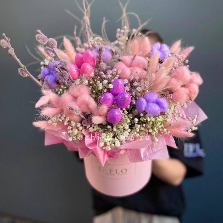 Сухоцветы в коробке  в Петрозаводске