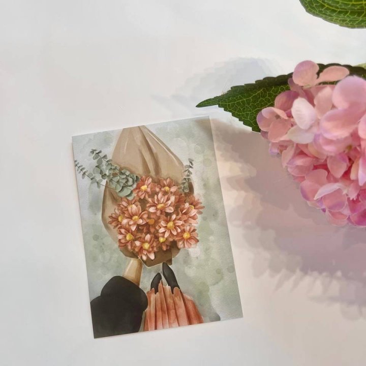 Открытка к букету "Букет" в Петрозаводске