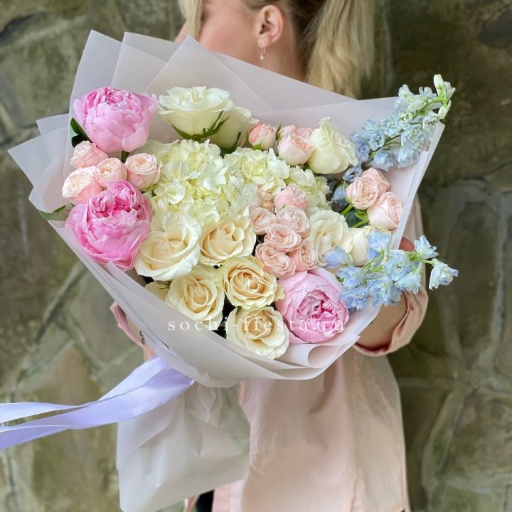 Букет с пионами "Богема" в Петрозаводске