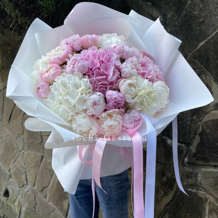 Букет "Пионы и Гортензии" в Петрозаводске