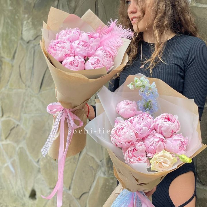 7 зефирных пионов  в Петрозаводске