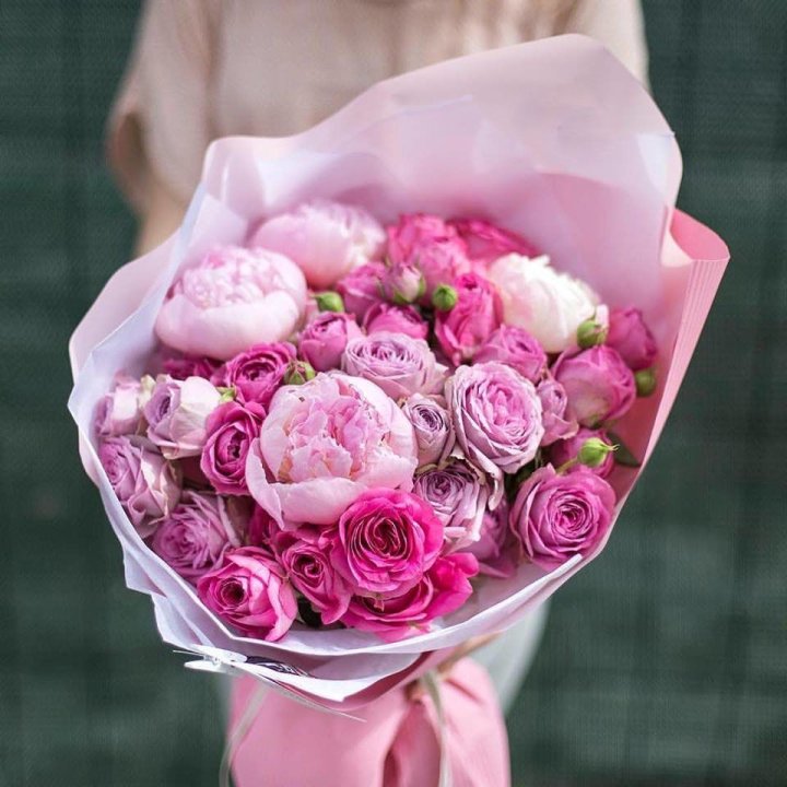 Букет с пионами "Леси" в Петрозаводске