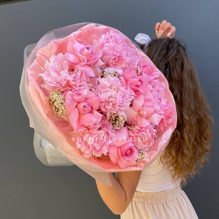  Букет с пионами "Пинки" в Петрозаводске