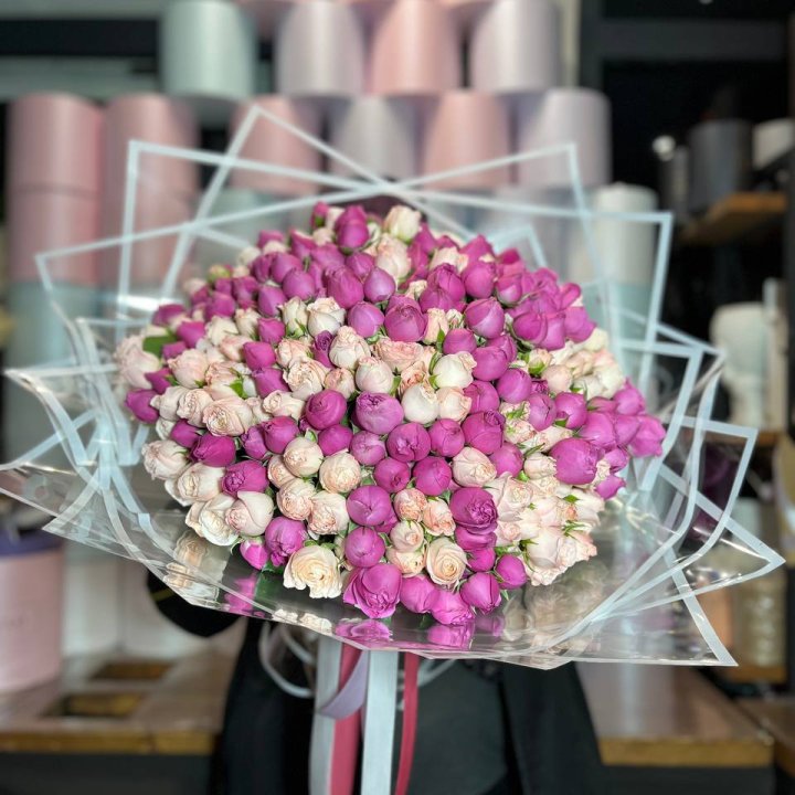 101 кустовая пионовидная роза в Петрозаводске