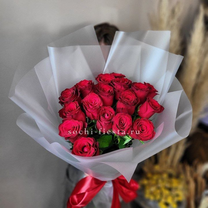 17 красных роз "Нет времени ждать" в Петрозаводске