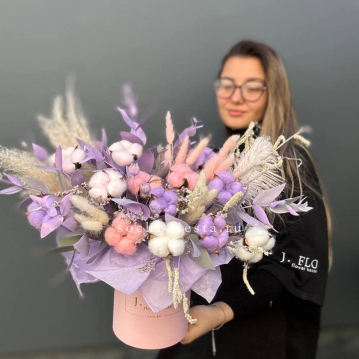 Авторский бокс с сухоцветами №4 в Петрозаводске