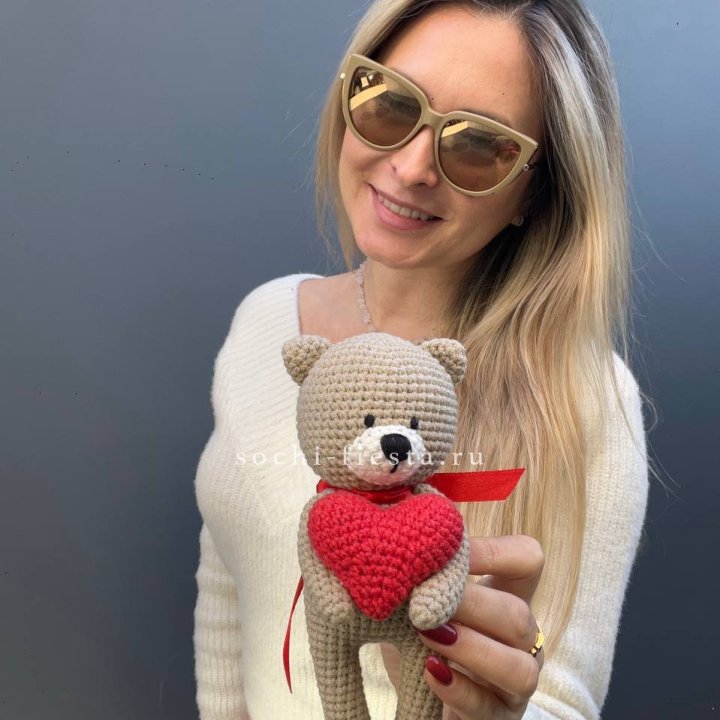 Мишка с сердцем ручной работы в Петрозаводске