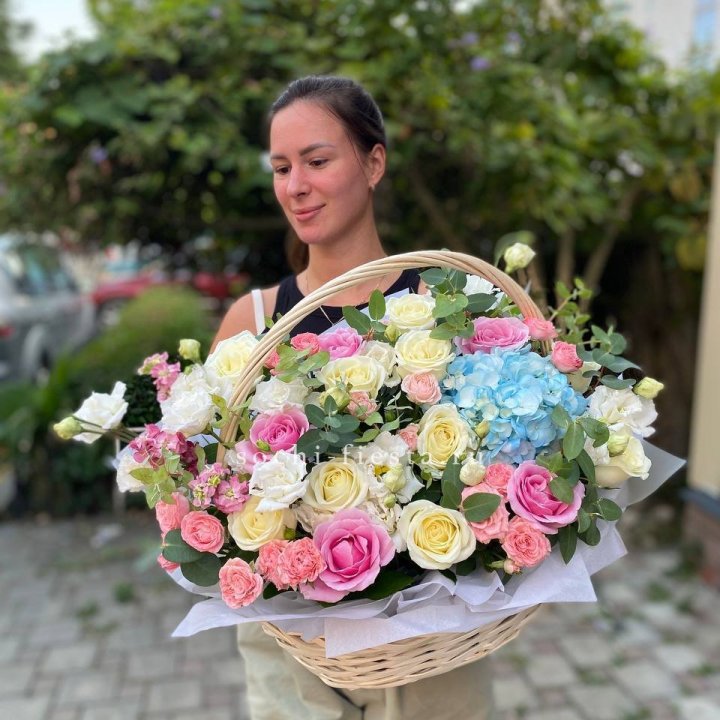 Цветочная корзина №2 в Петрозаводске
