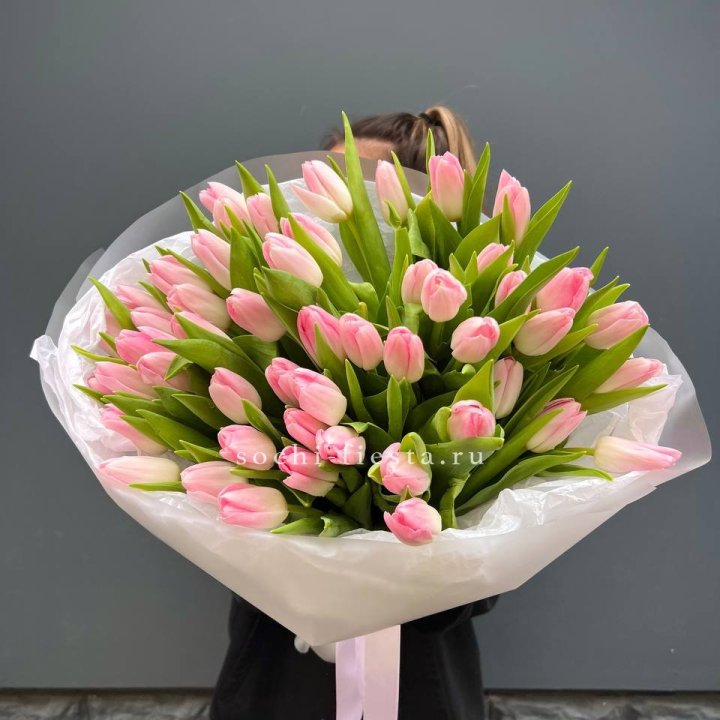 Букет тюльпанов нежно-розовых в Петрозаводске